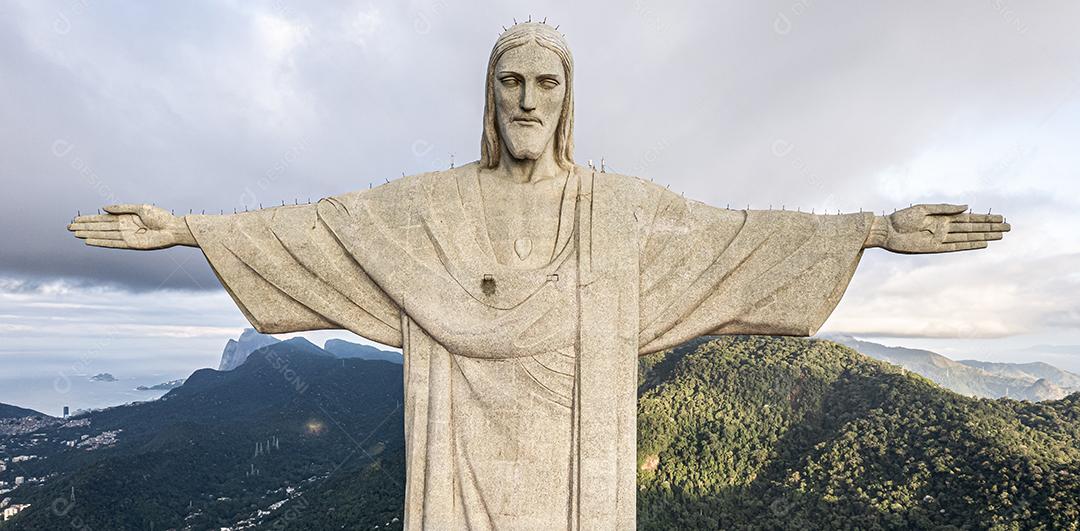 Rio de Janeiro, Brasil. Cristo redentor. Cidade do horizonte do Rio de Janeiro.