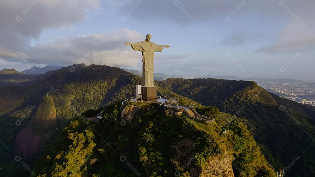 Rio de Janeiro, Brasil. Cristo redentor. Cidade do horizonte do Rio de Janeiro.