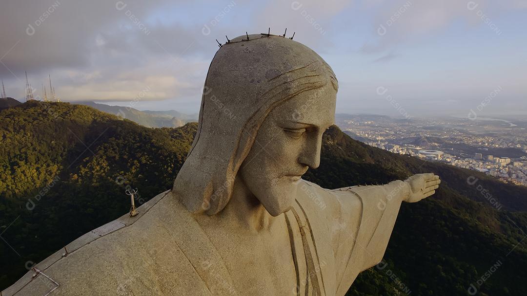 Rio de Janeiro, Brasil. Cristo redentor. Cidade do horizonte do Rio de Janeiro.