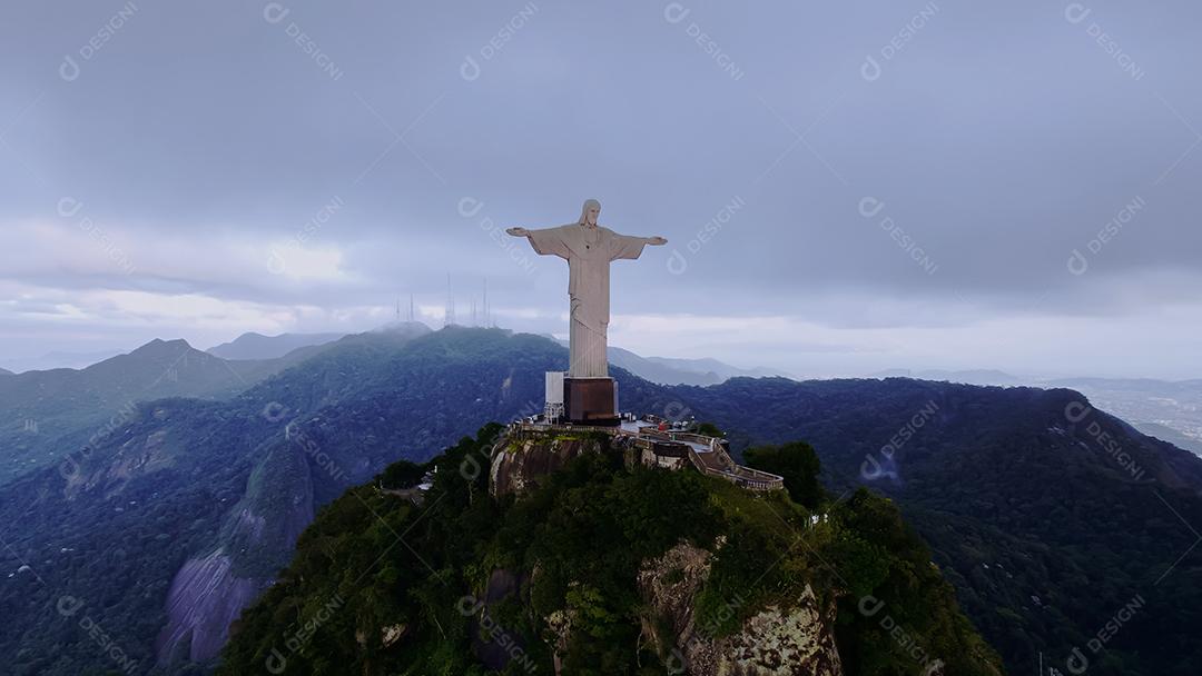 Rio de Janeiro, Brasil. Cristo redentor. Cidade do horizonte do Rio de Janeiro.