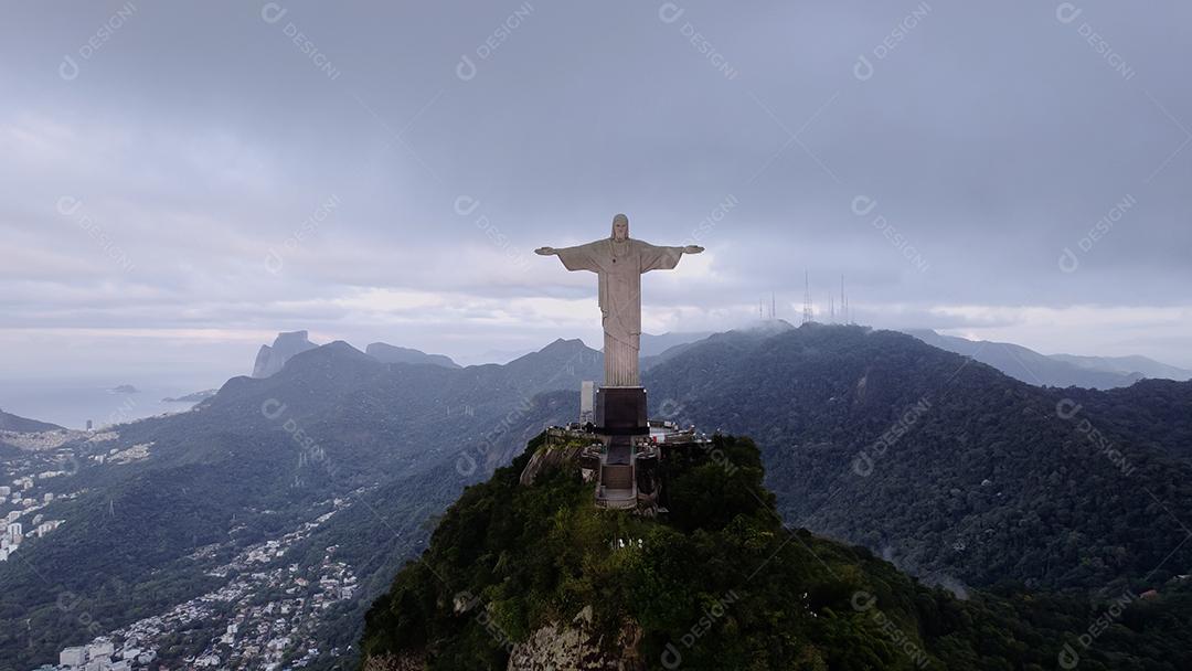 Rio de Janeiro, Brasil. Cristo redentor. Cidade do horizonte do Rio de Janeiro.