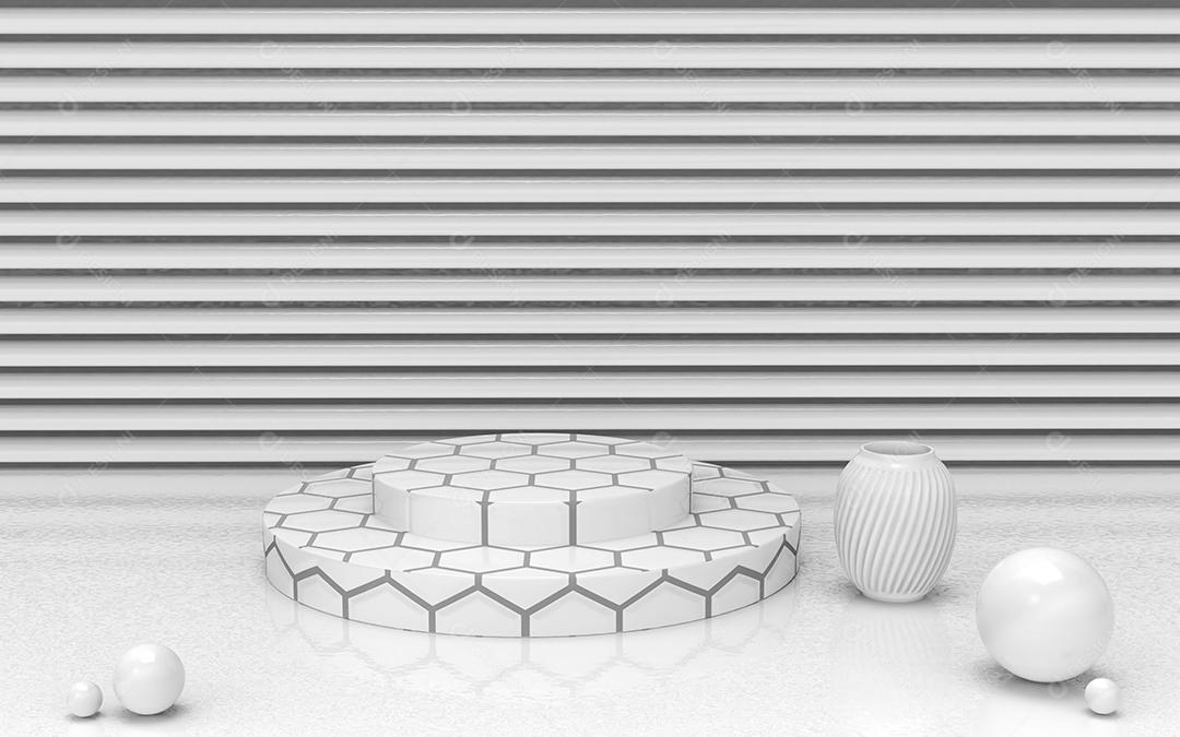 Cenário com Textura e Podium PSD