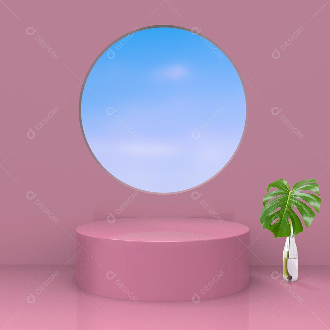 Cenário Roxo com Podium PSD