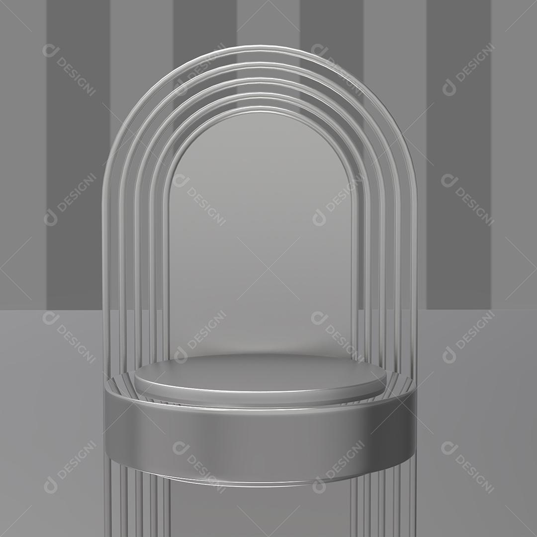 Cenário Cinza com Podium PSD