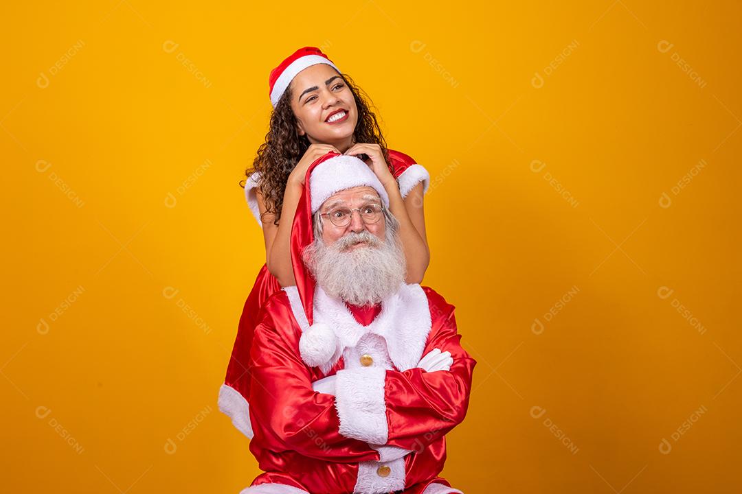 Santa Claus and Christmas in a merry Christmas mood. Merry Christmas