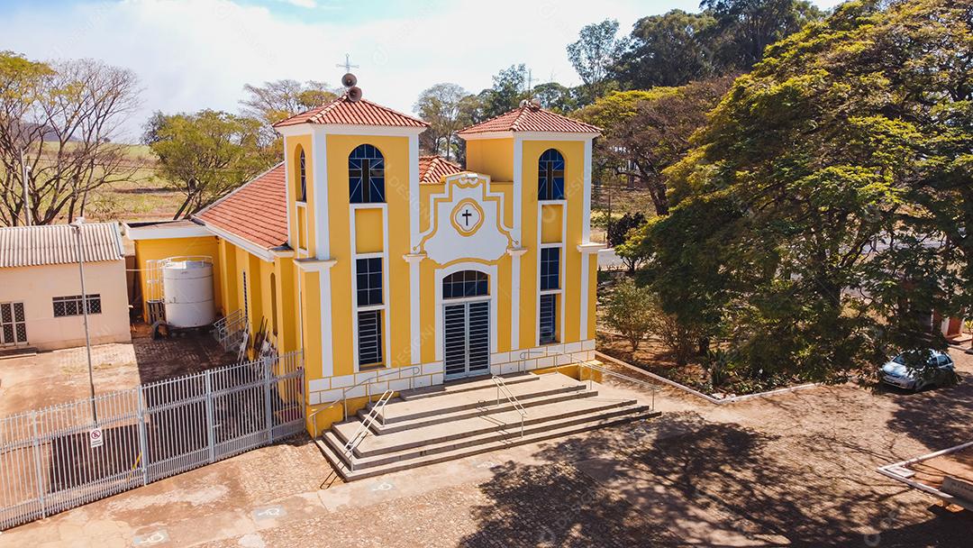 Luís Antonio São Paulo Brasil - 09 de agosto de 2021: Igreja Paroquial de Santa Luzia na cidade de Luís Antonio SP