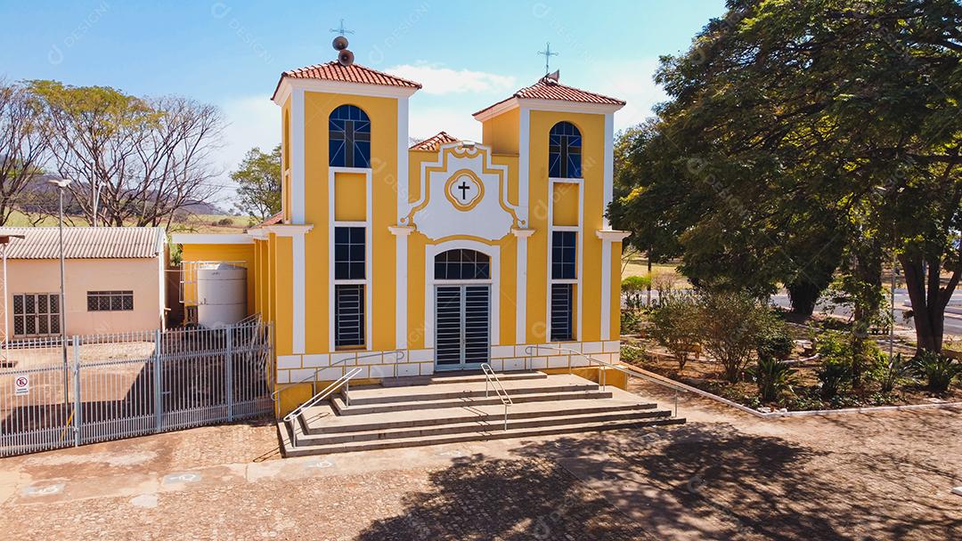 Luís Antonio São Paulo Brasil - 09 de agosto de 2021: Igreja Paroquial de Santa Luzia na cidade de Luís Antonio SP