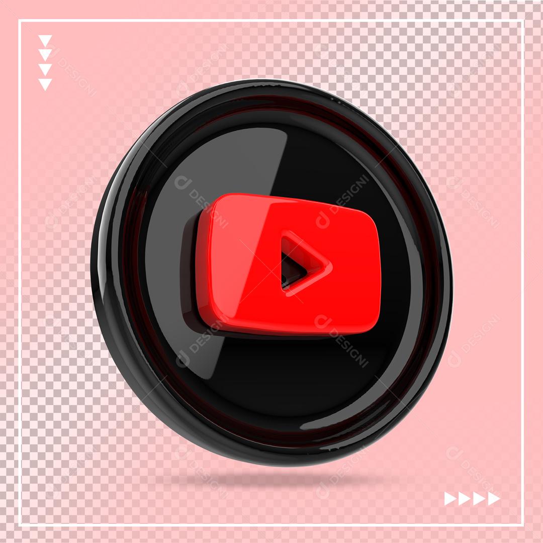 Ícone 3D Youtube PSD