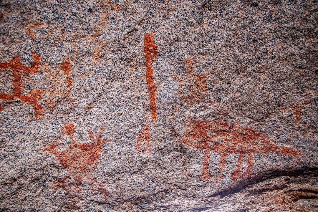 imagem na parede da arte cave.historical. história antiga. a época. arqueologia