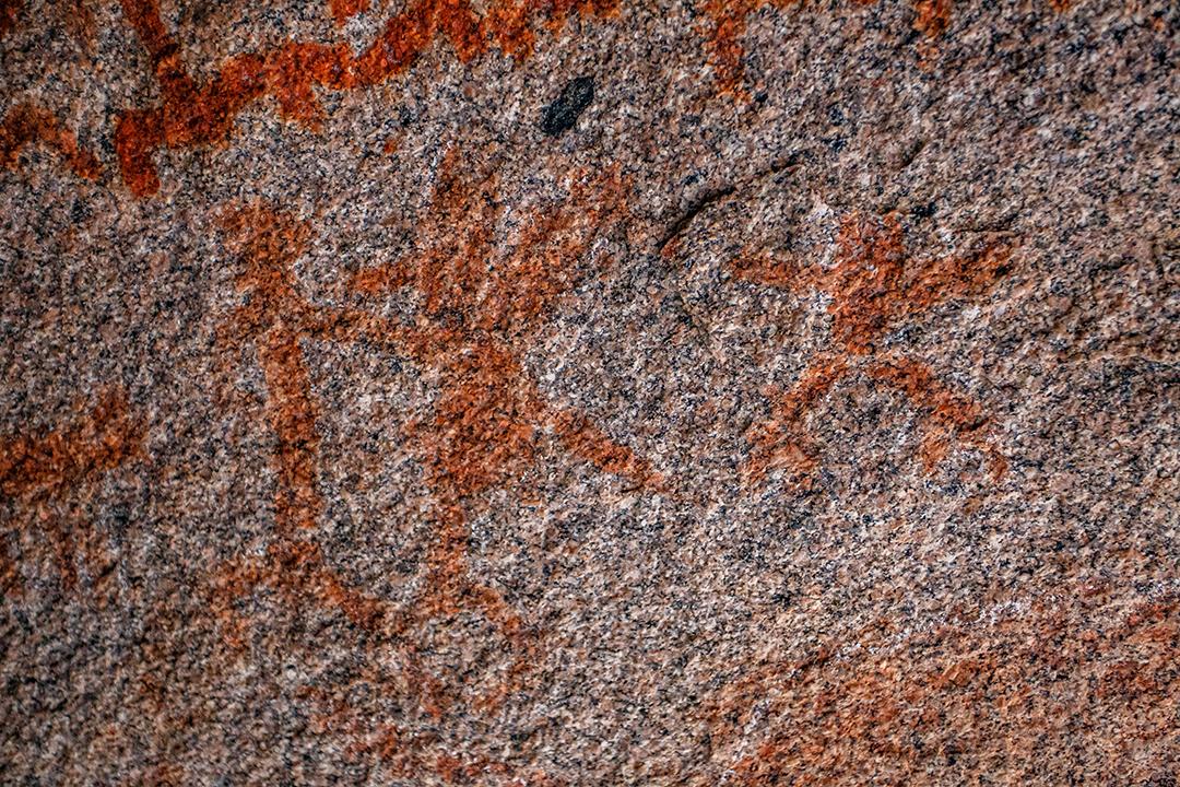 imagem na parede da arte cave.historical. história antiga. a época. arqueologia