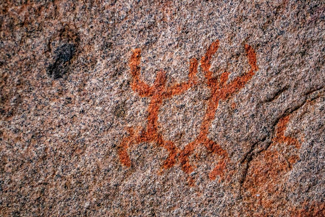 imagem na parede da arte cave.historical. história antiga. a época. arqueologia