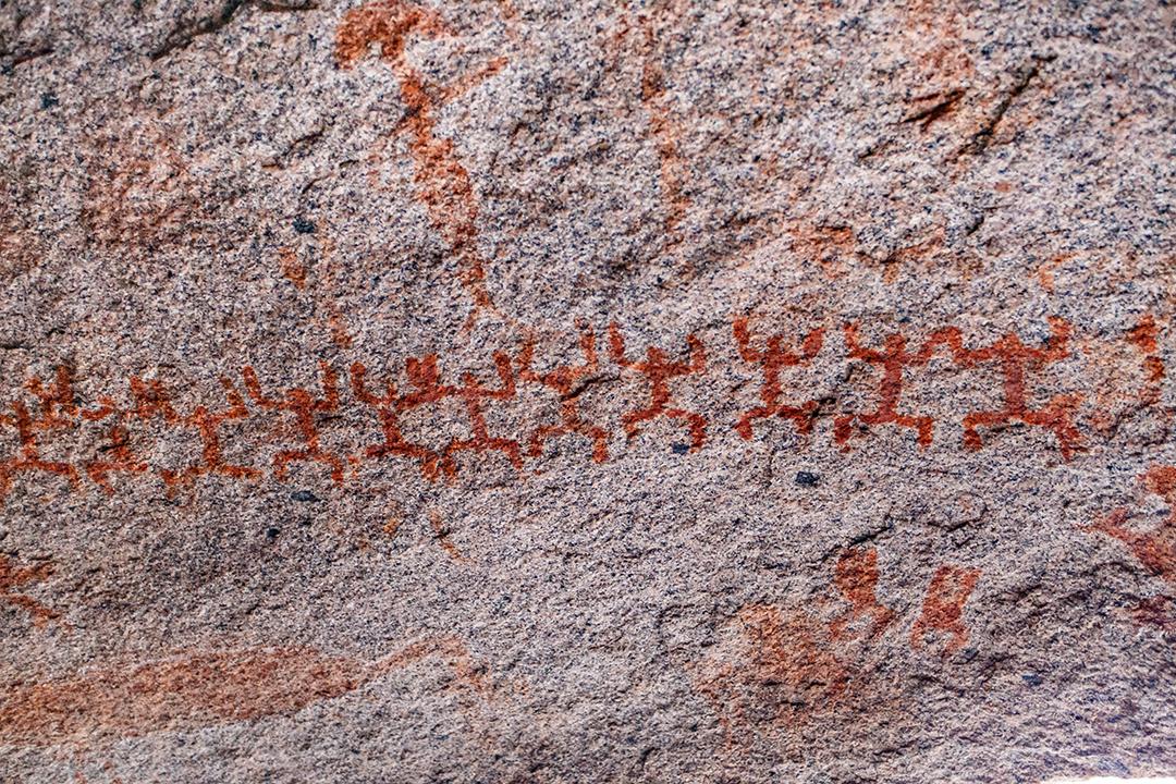 imagem na parede da arte cave.historical. história antiga. a época. arqueologia