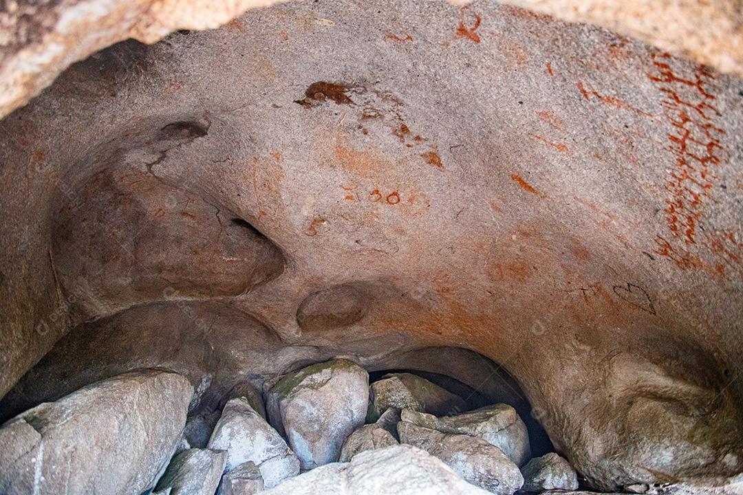 imagem na parede da arte cave.historical. história antiga. a época. arqueologia