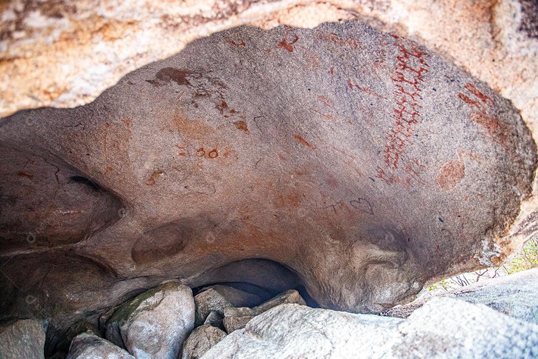 imagem na parede da arte cave.historical. história antiga. a época. arqueologia