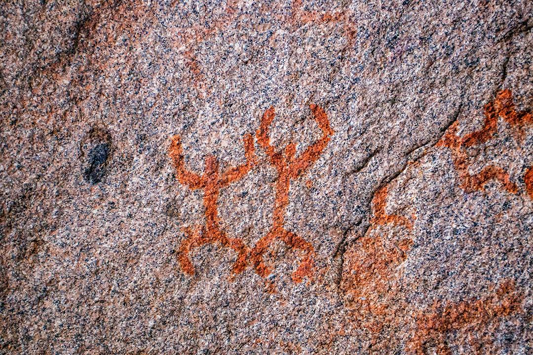 imagem na parede da arte cave.historical. história antiga. a época. arqueologia