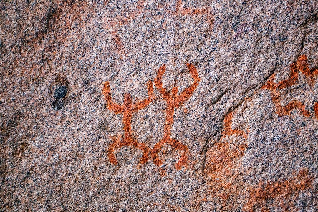 imagem na parede da arte cave.historical. história antiga. a época. arqueologia