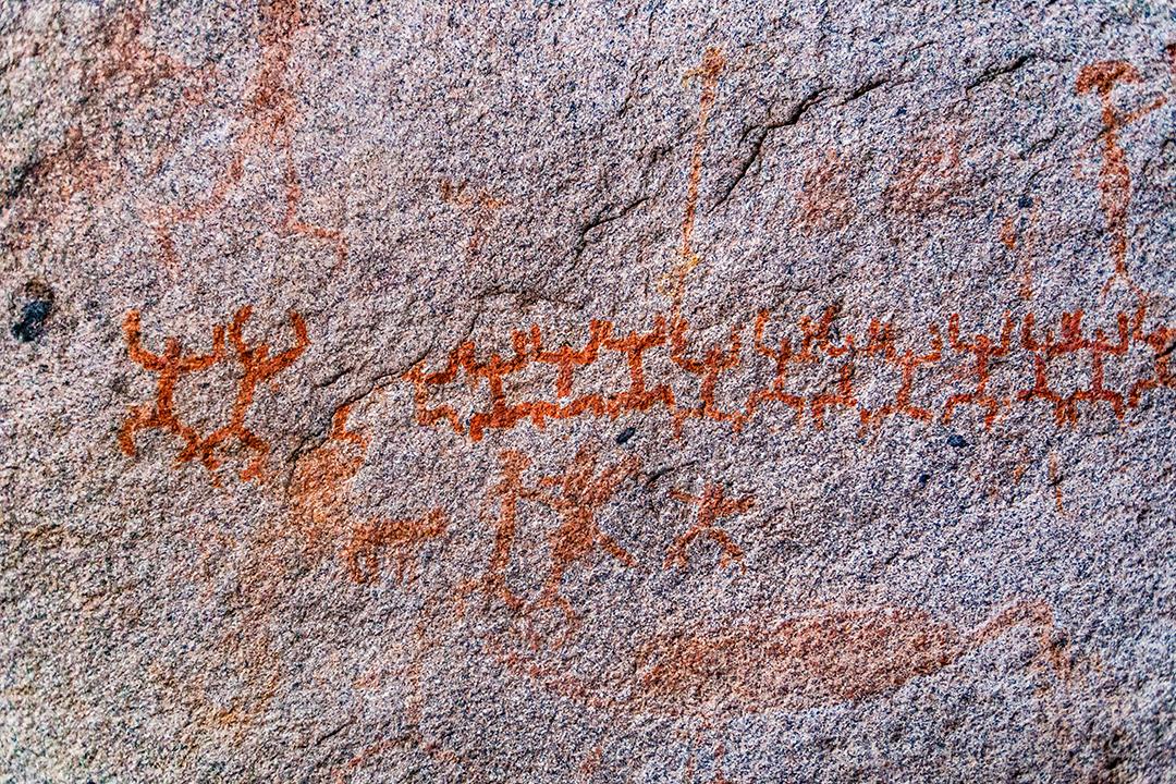 imagem na parede da arte cave.historical. história antiga. a época. arqueologia