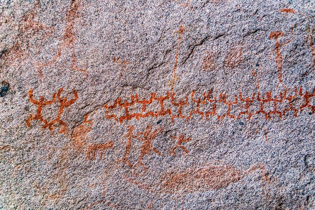 imagem na parede da arte cave.historical. história antiga. a época. arqueologia