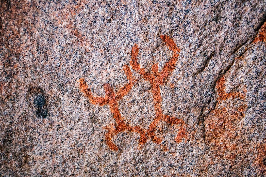 imagem na parede da arte cave.historical. história antiga. a época. arqueologia