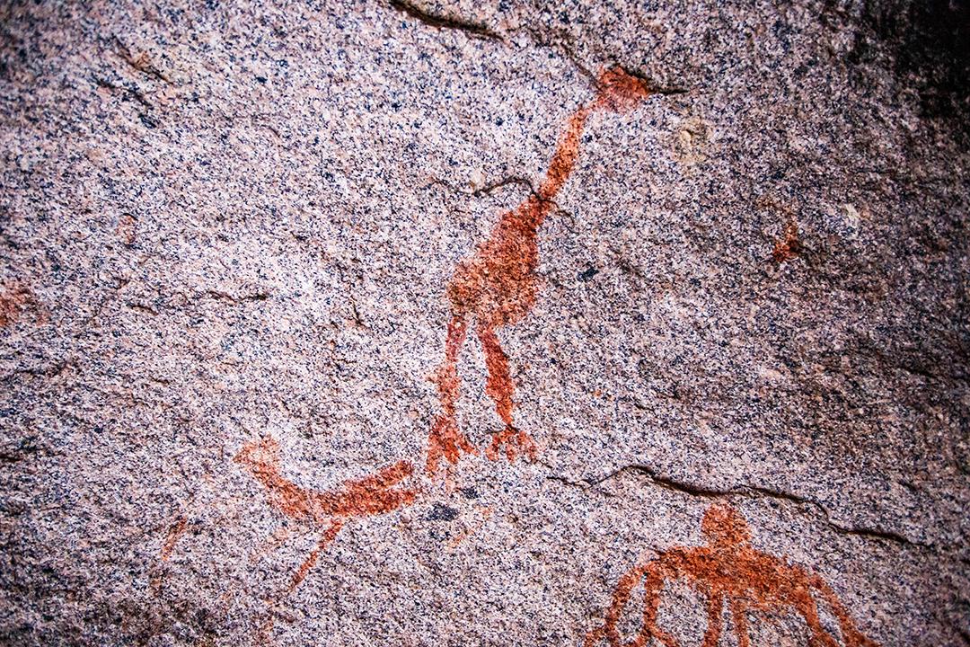 imagem na parede da arte cave.historical. história antiga. a época. arqueologia