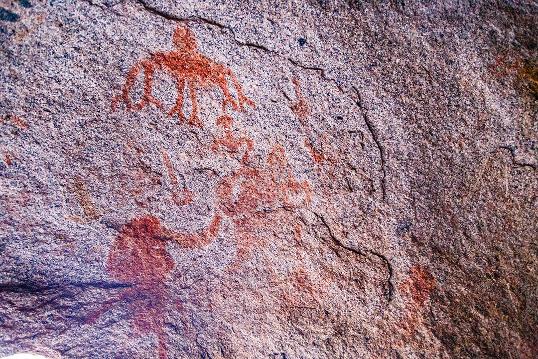 imagem na parede da arte cave.historical. história antiga. a época. arqueologia