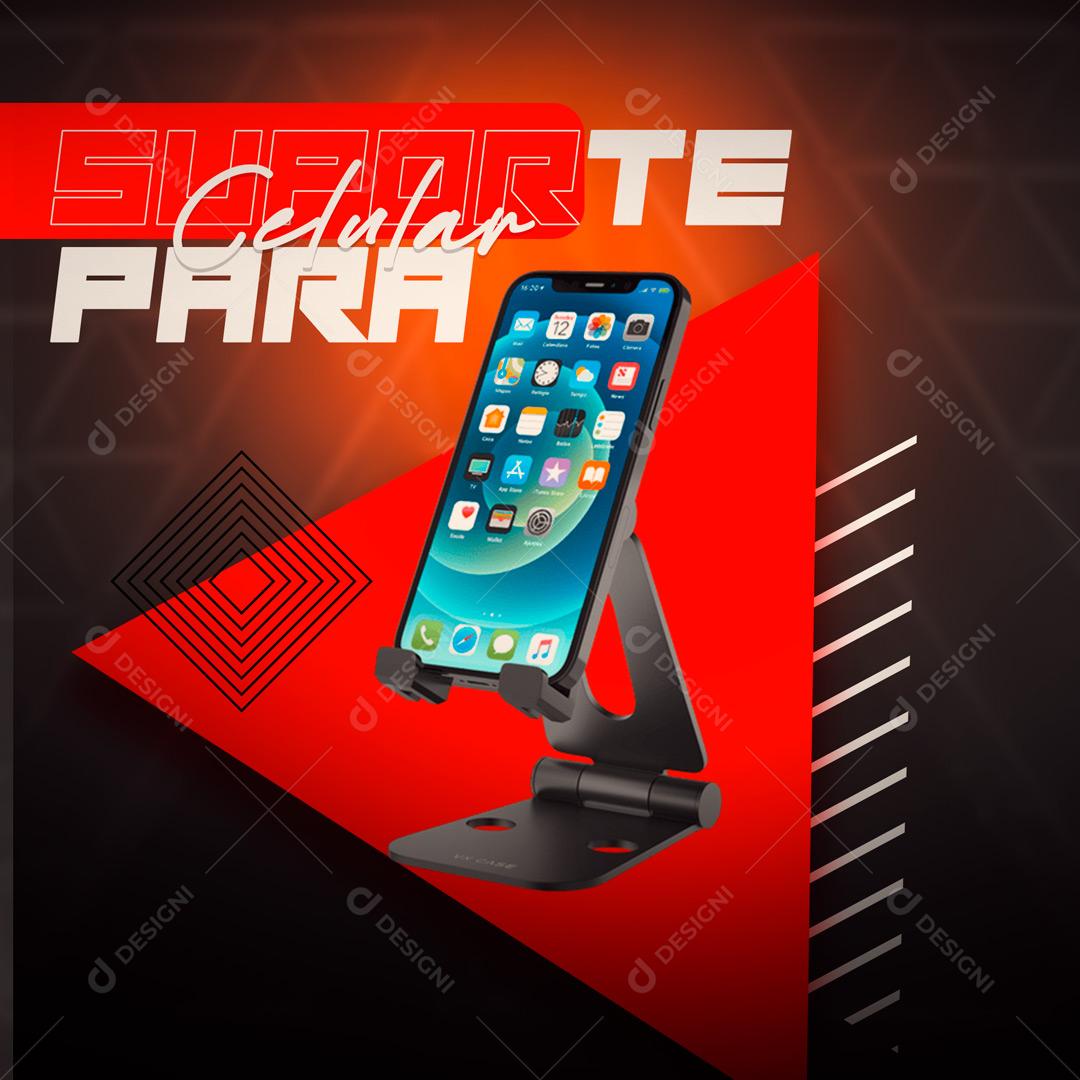 Social Media Assistência Técnica Em Celulares Suporte Para Celular PSD Editável