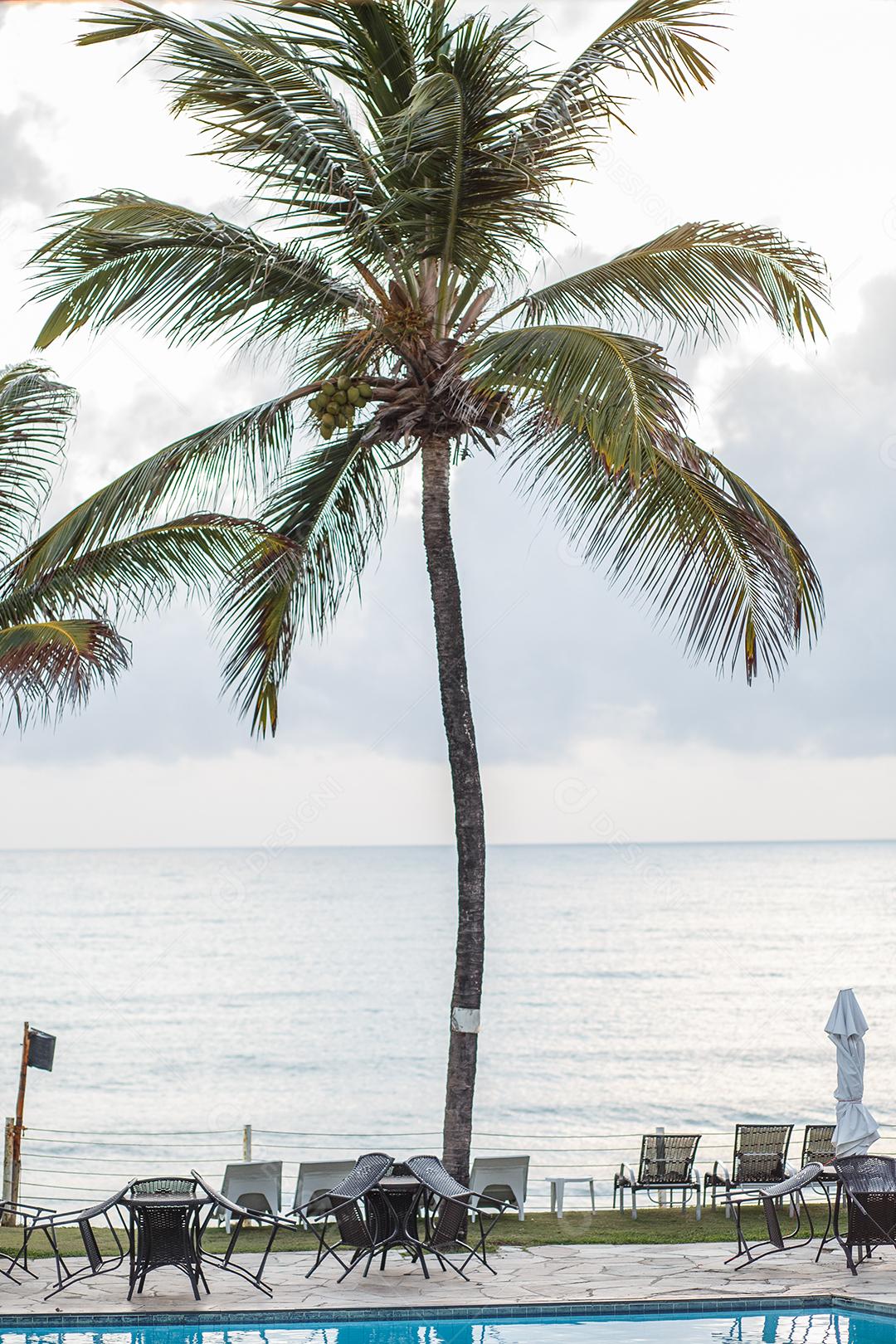 foto da área de lazer do hotel. Foto da piscina do hotel. Conceito de férias e viagens