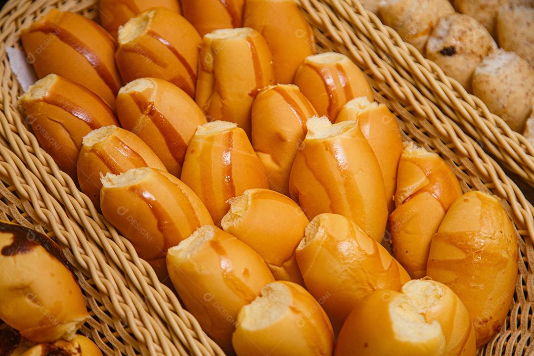 photo of a variety of breads for breakfast at the hotel