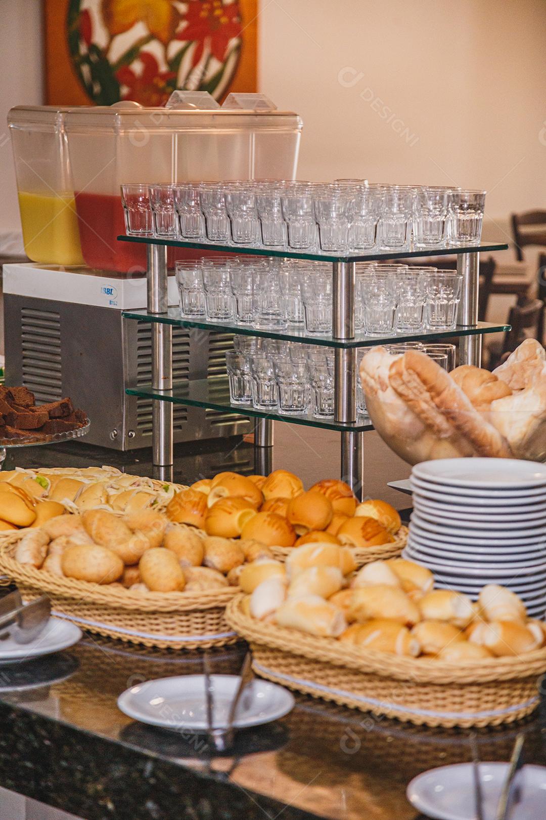 pão da foto para o café da manhã do hotel