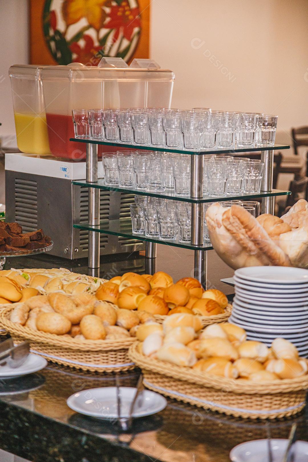 pão da foto para o café da manhã do hotel