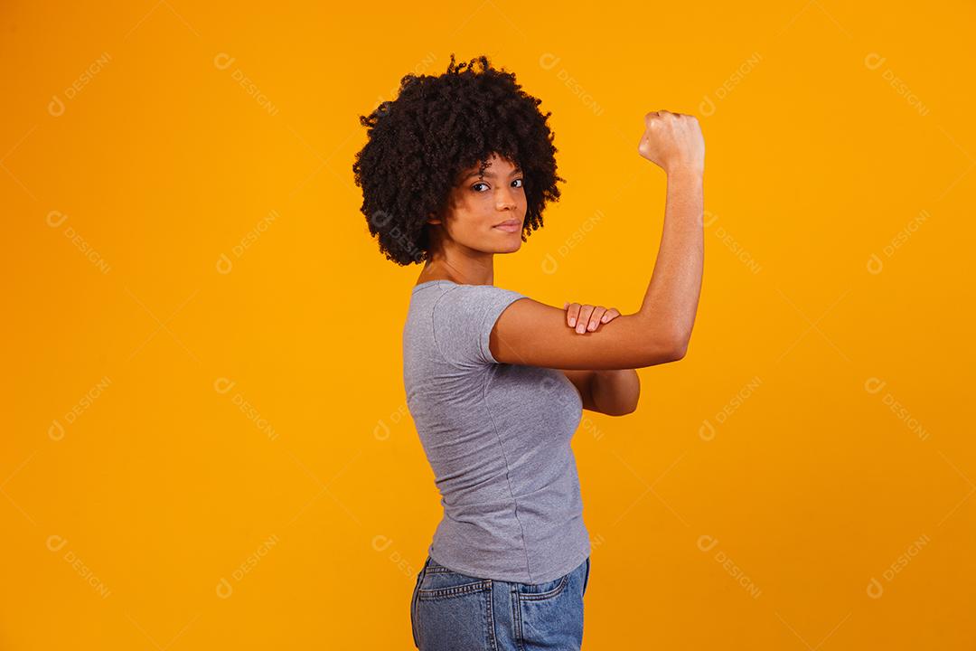 Afro Woman the Fist of Female Power