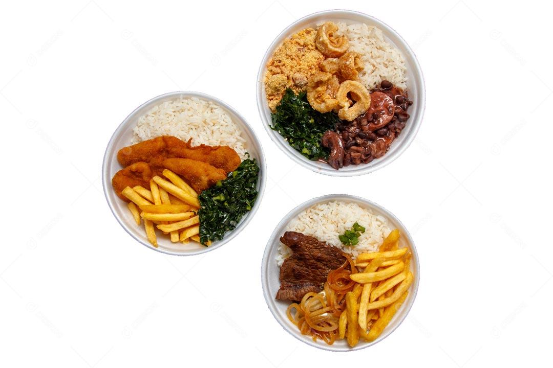 Diferentes marmitex deliciosos Marmitas Comidas Diferenciadas