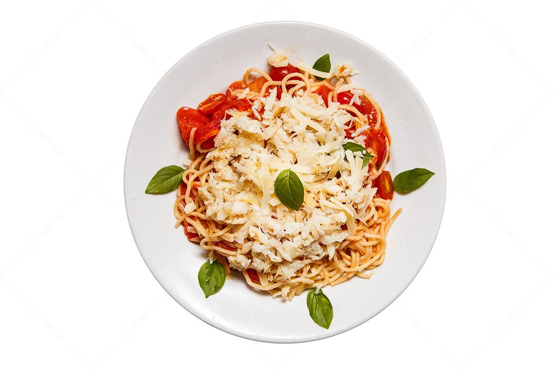 Delicioso espaguete servido em um prato