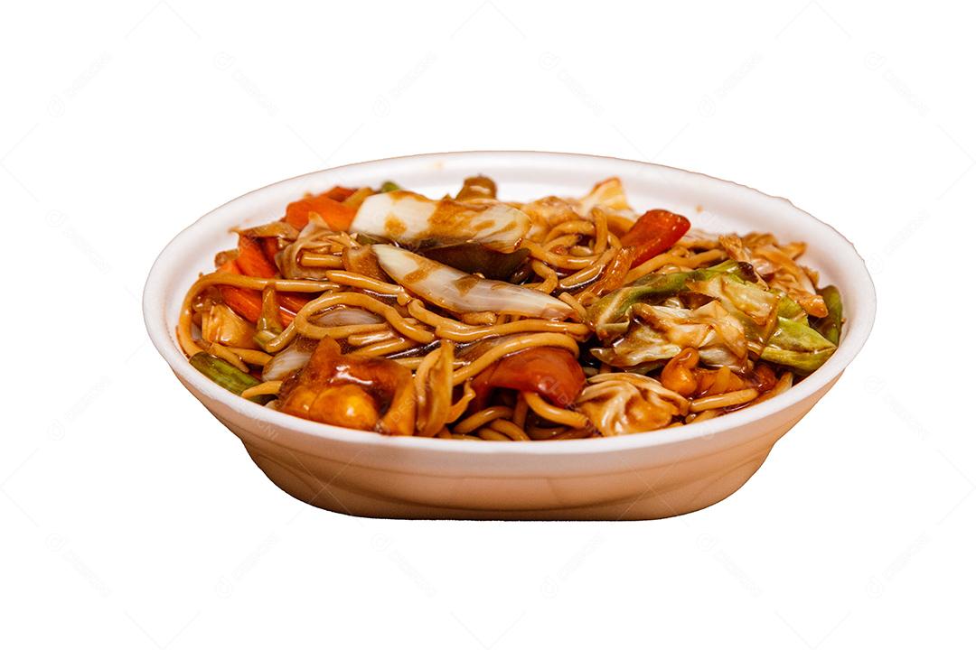 Tigela com yakisoba Comida Japonesa