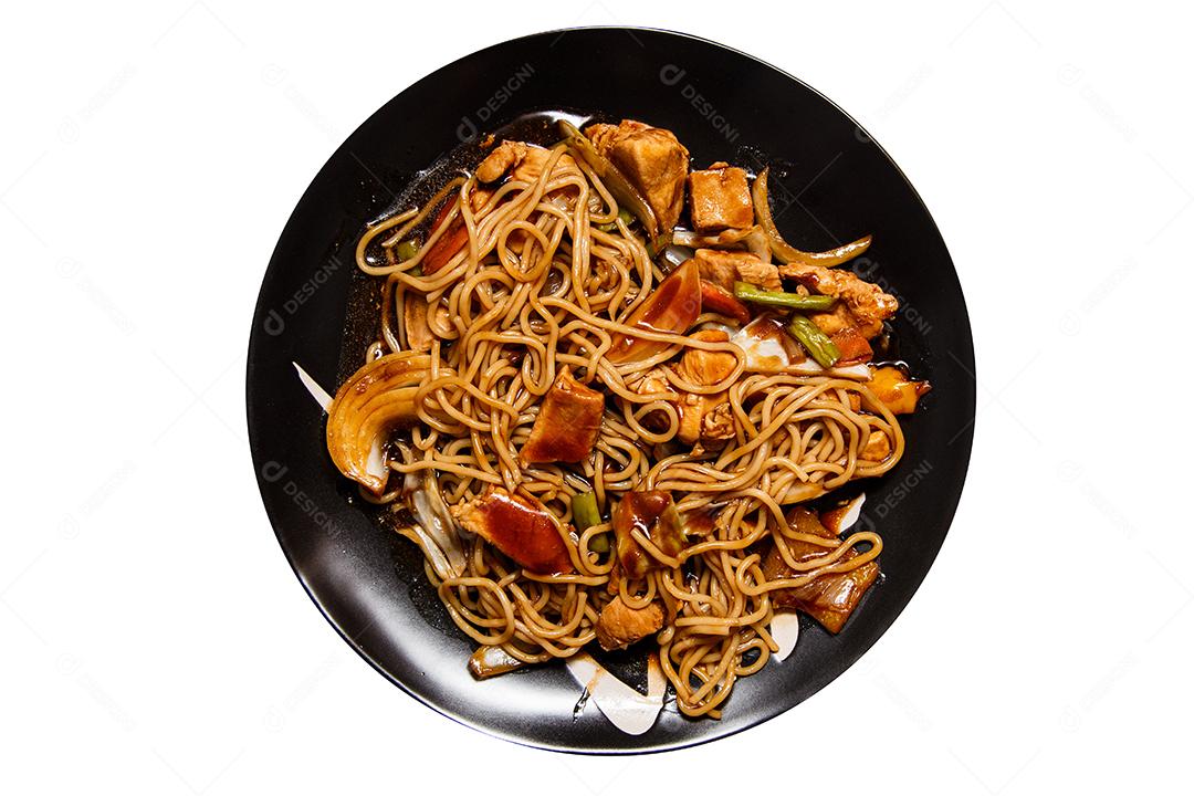 Tigela com yakisoba Comida Japonesa