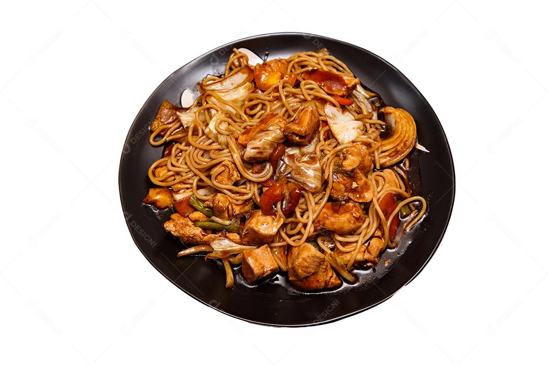 Tigela com yakisoba Comida Japonesa