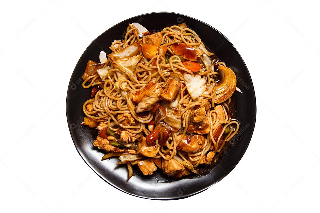 Tigela com yakisoba Comida Japonesa