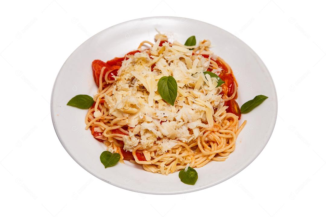 Delicioso espaguete servido em um prato