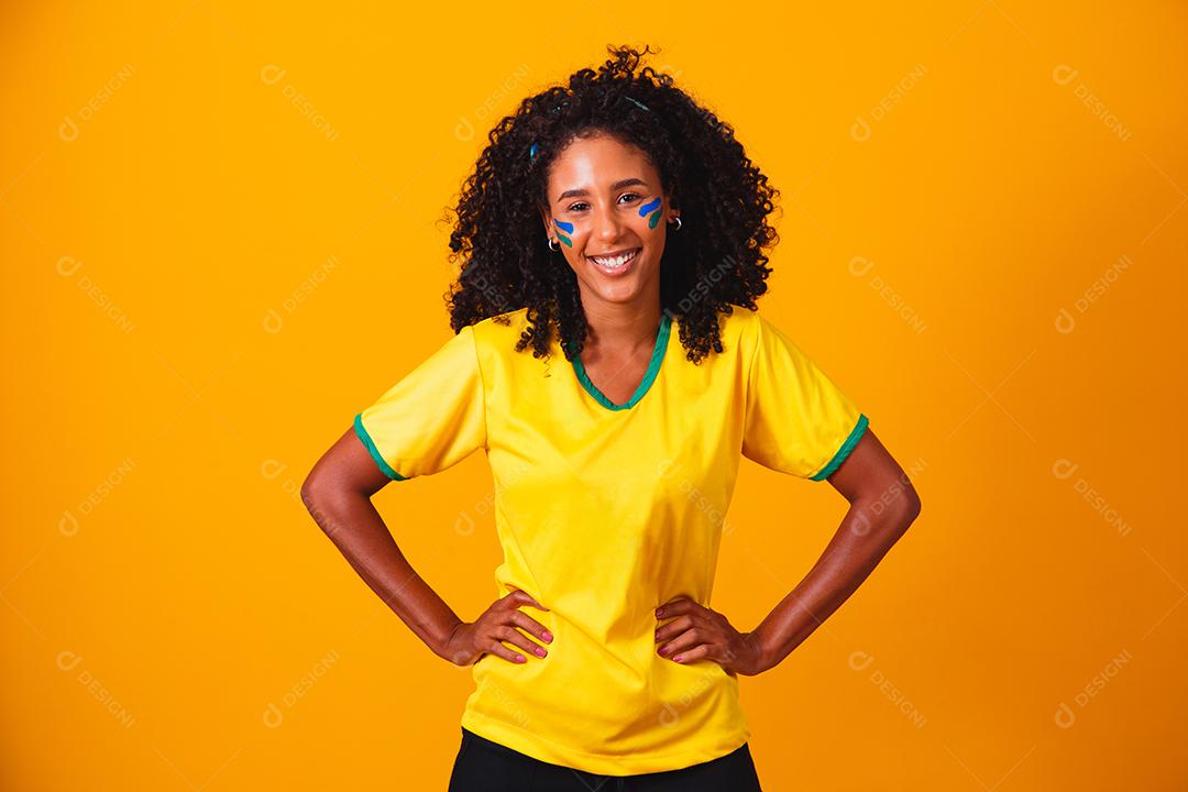 Fã Brasileira com Camisa do Brasil