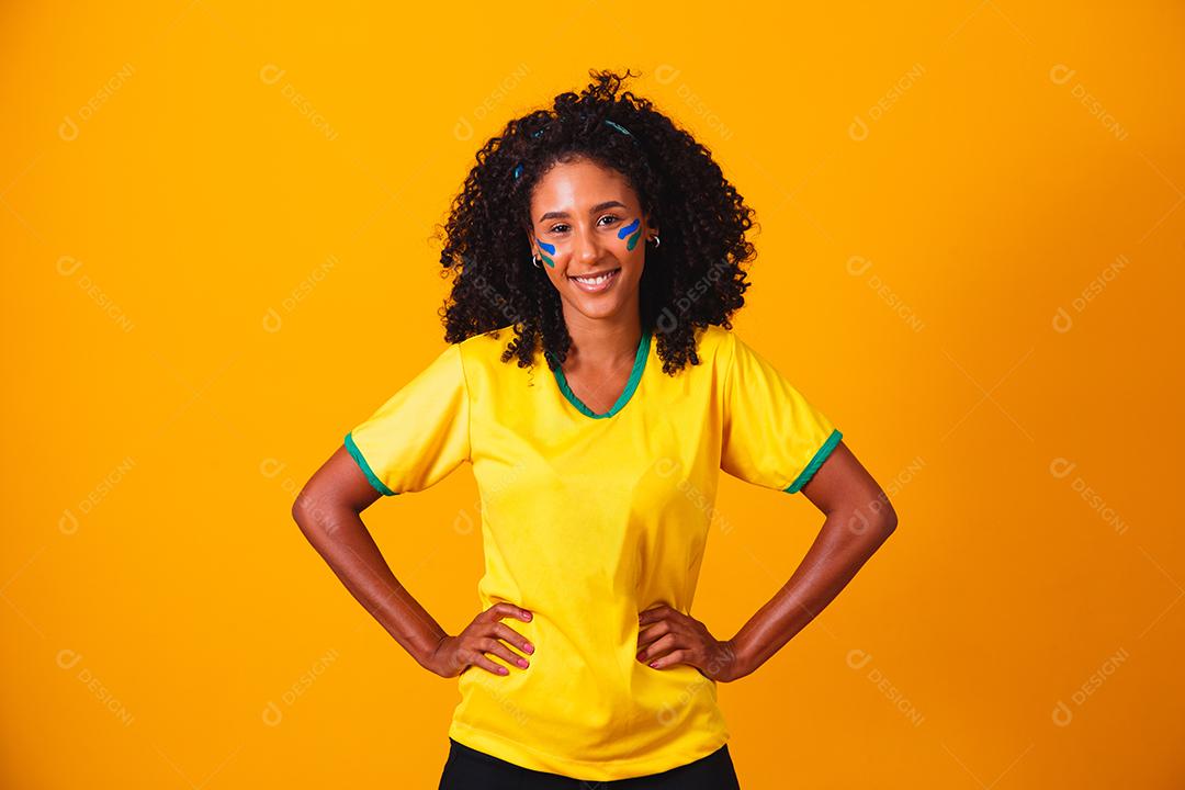 Fã Brasileira com Camisa do Brasil