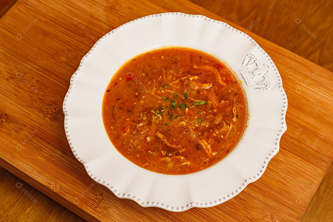 Delicioso caldo de batata com bacon, feijão branco, sopa de batata com bacon e feijão branco, Gastronomia, comidas brasileiras de inverno