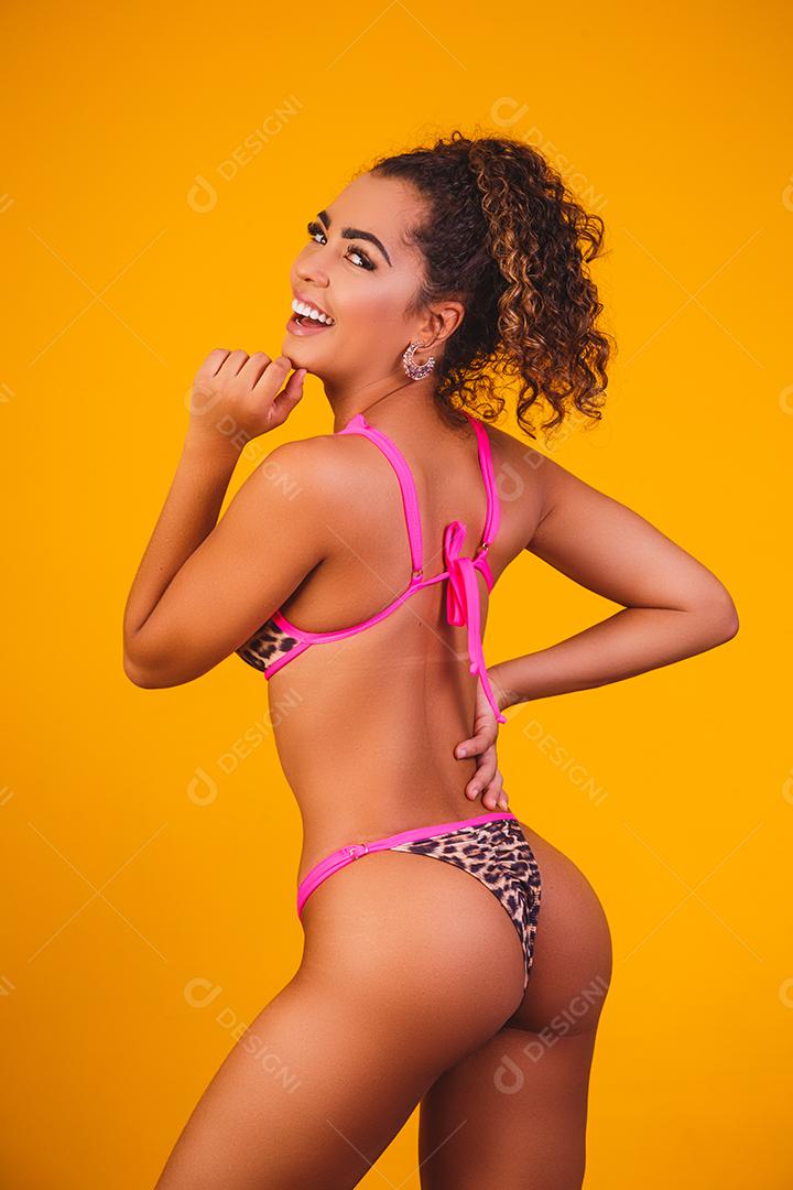 Beautiful woman in beachwear. Vacation and summer concept