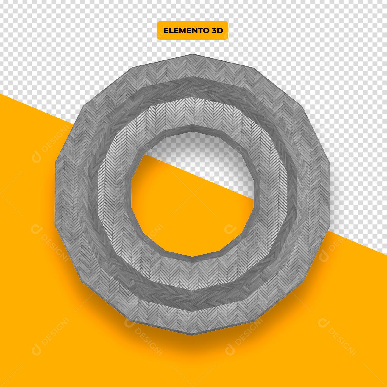 Elemento 3D de São João para Composição PSD