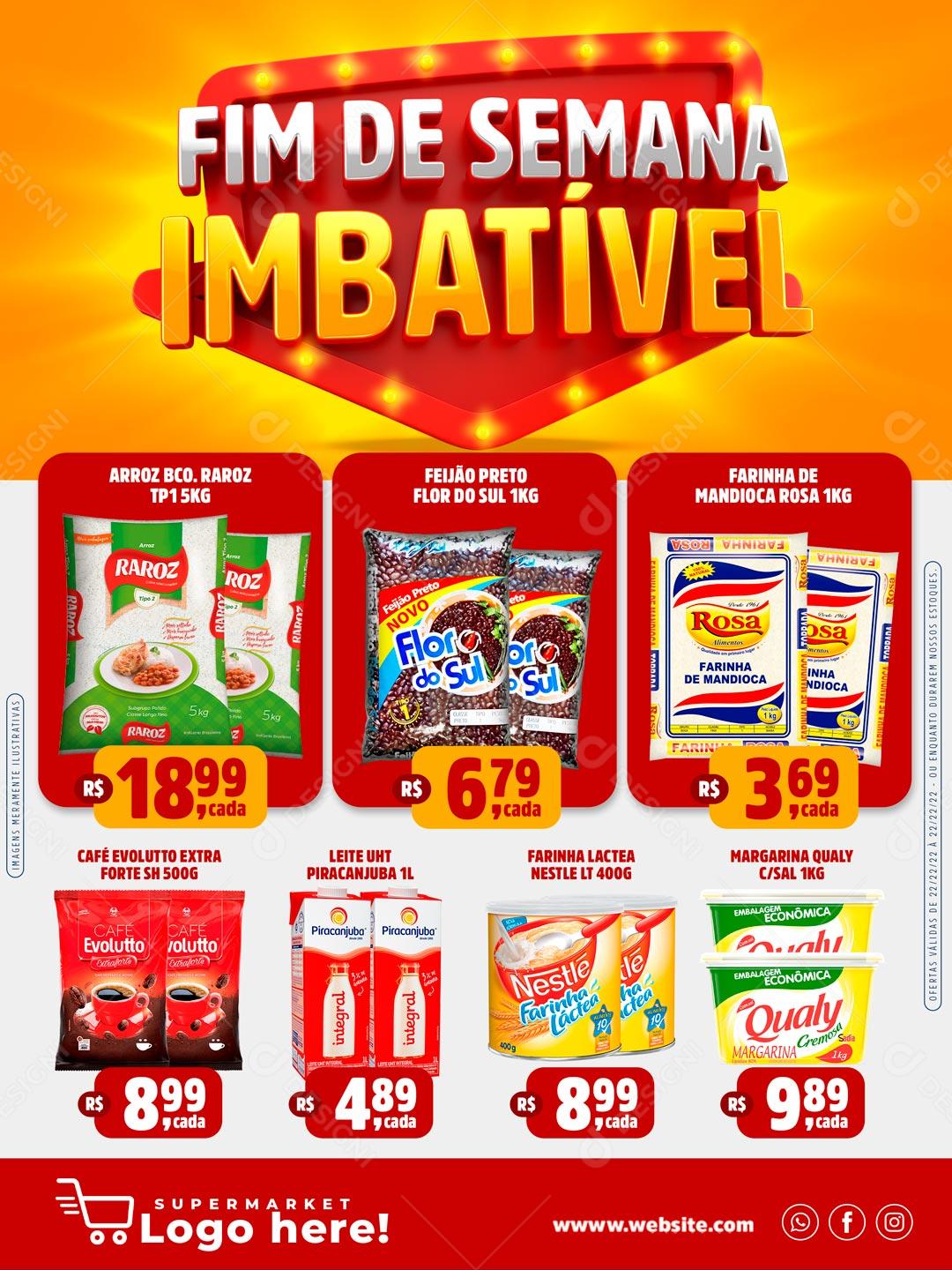 Encarte Aqui Tem Mais Ofertas Promoção Em Produtos Social Media PSD Editável