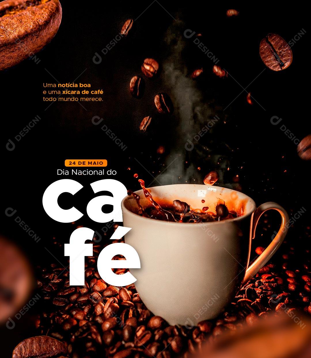 Dia Nacional Do Café Data Comemorativa Social Media PSD Editável