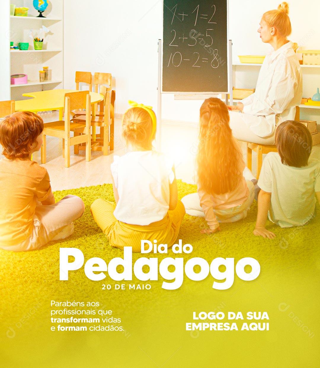 Dia 20 De Maio Dia Do Pedagogo Data Comemorativa Social Media PSD Editável