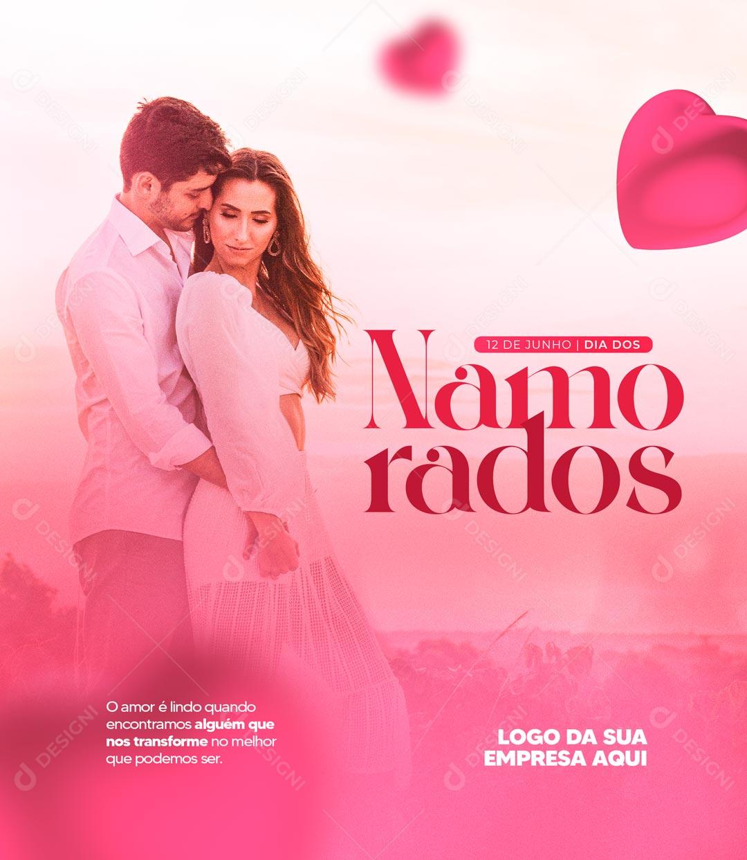 Dia Dos Namorados 12 De Junho Data Comemorativa Social Media PSD Editável