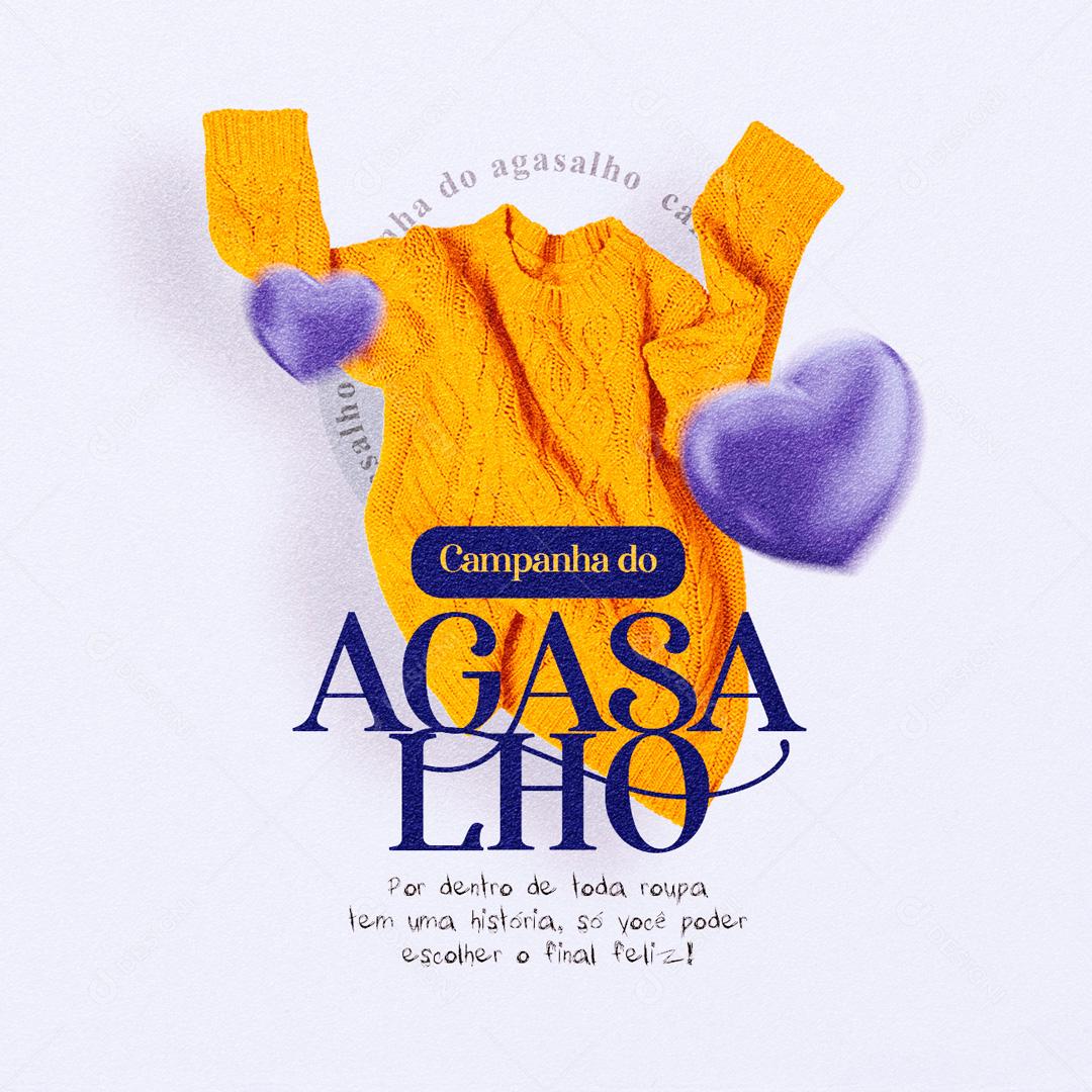 Social Media Por dentro de toda roupa tem uma história Campanha do Agasalho PSD Editável
