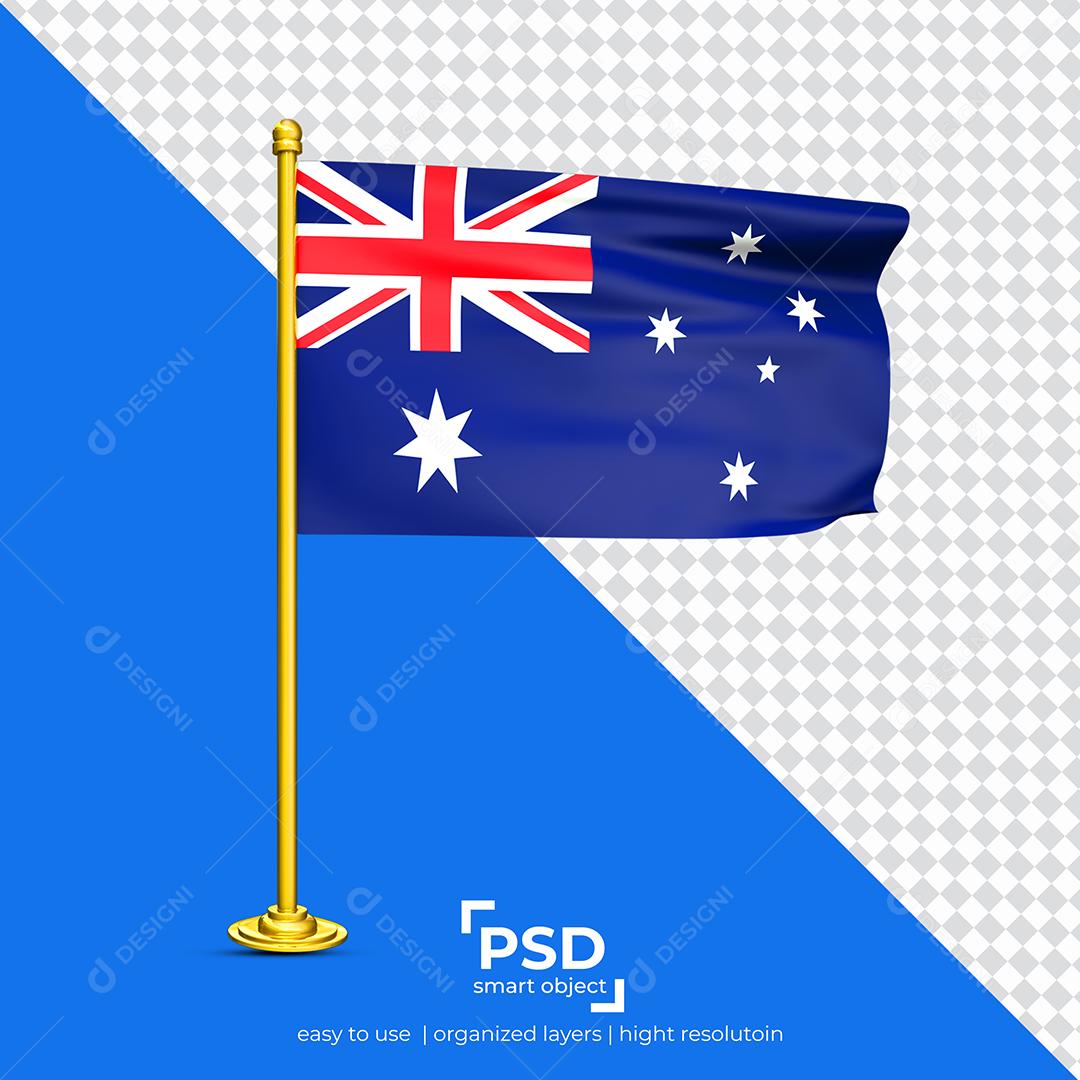 Bandeira da Austrália Elemento 3D Para Composição PSD