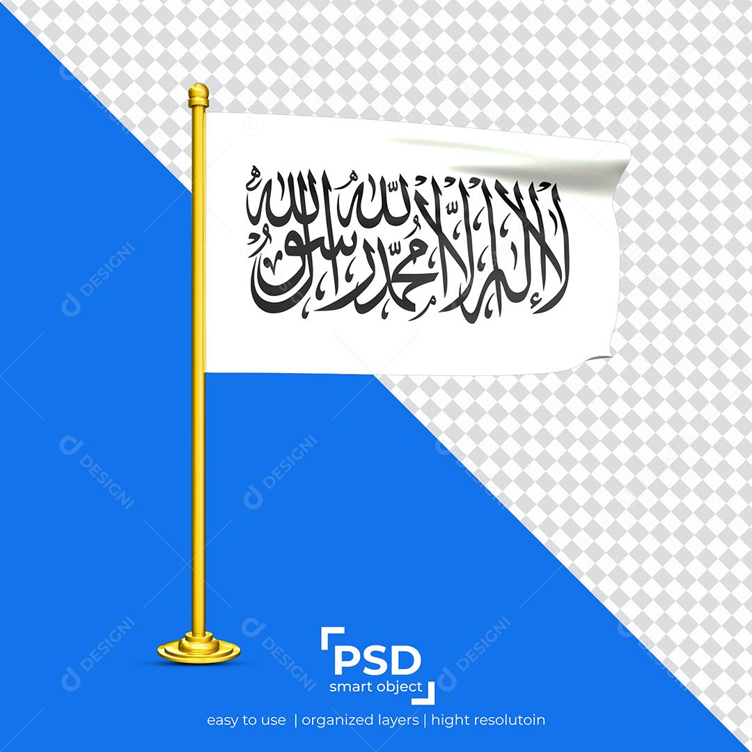 Bandeira do Talibã Elemento 3D Para Composição PSD